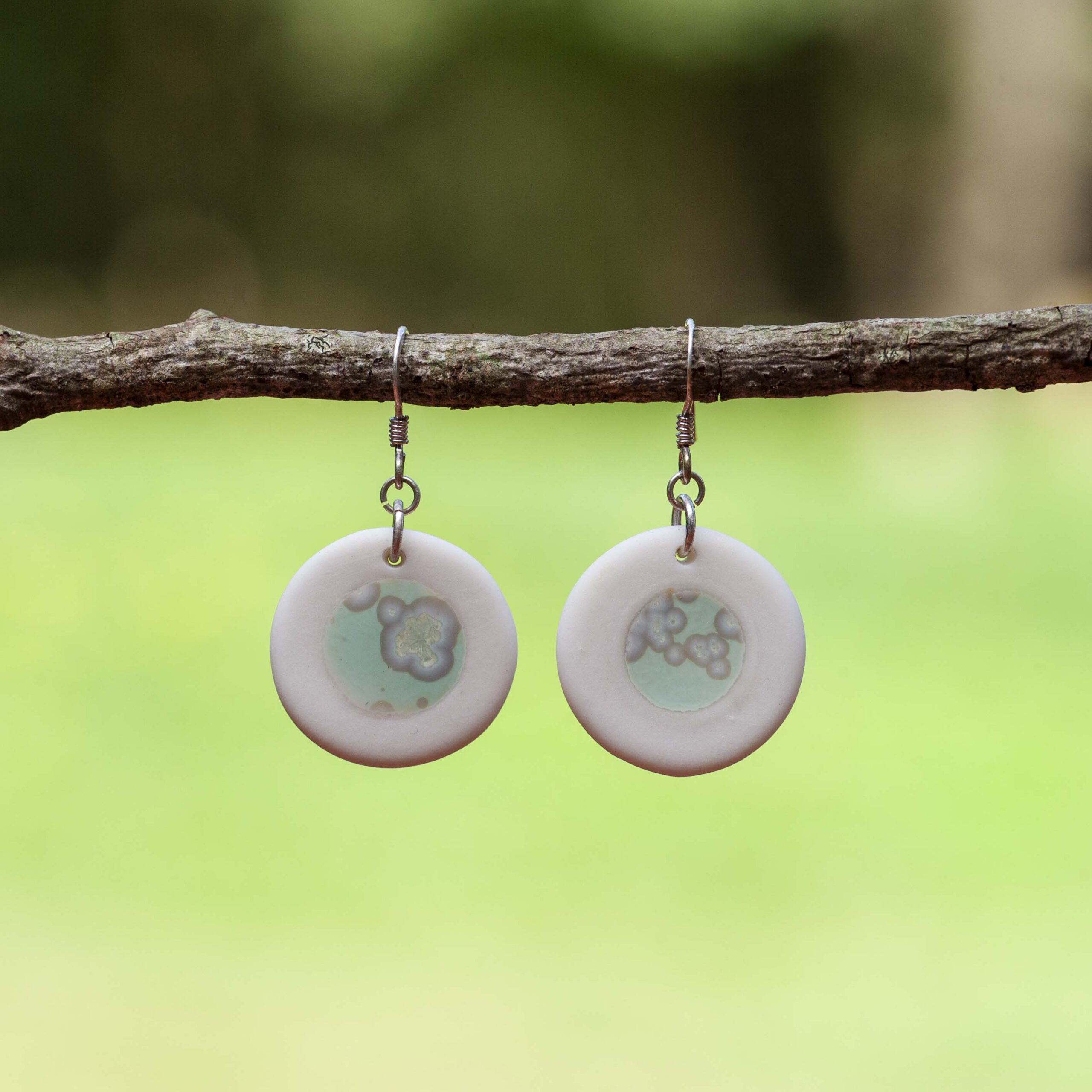 boucles d’oreilles en porcelaine artisanales