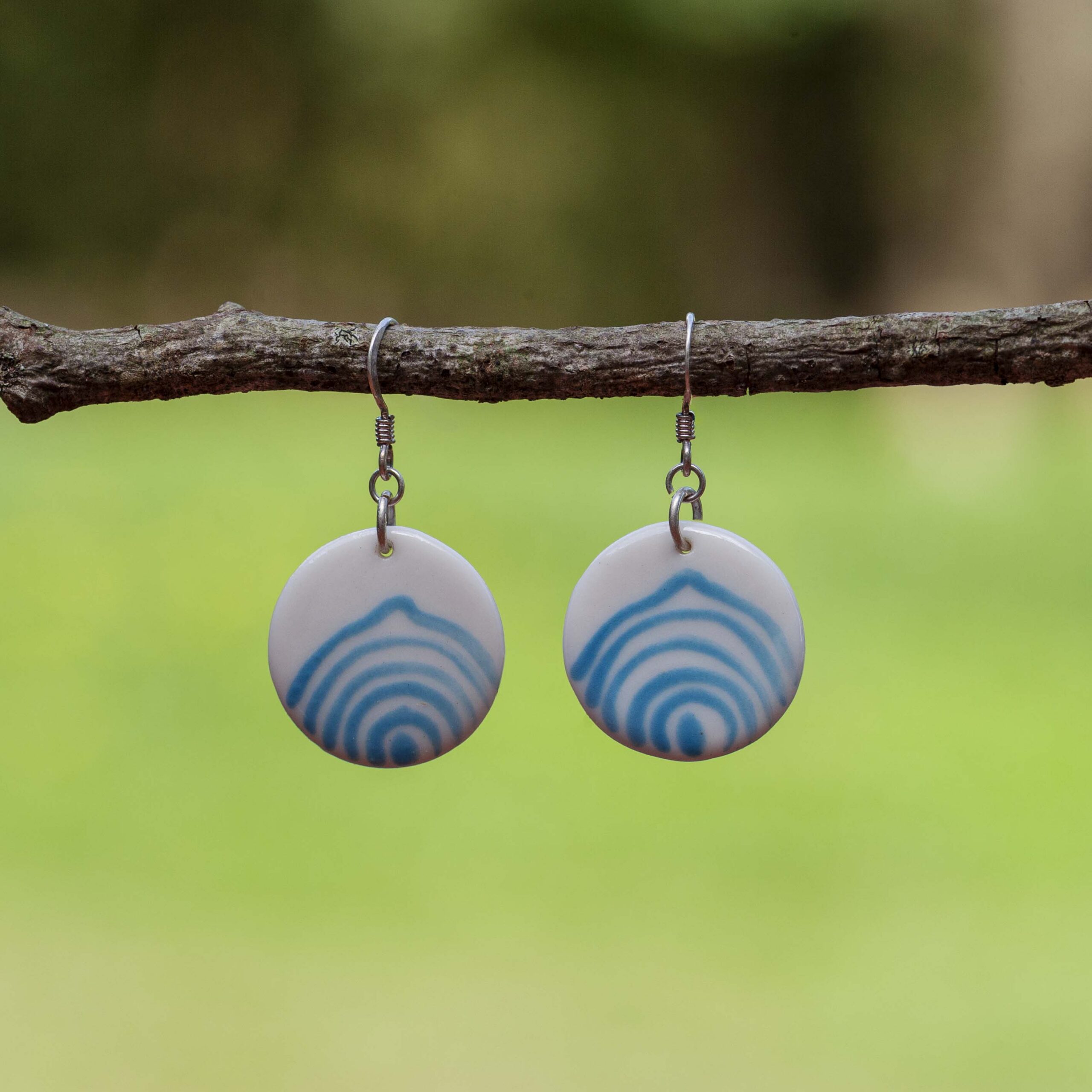 boucles d’oreilles en porcelaine artisanales