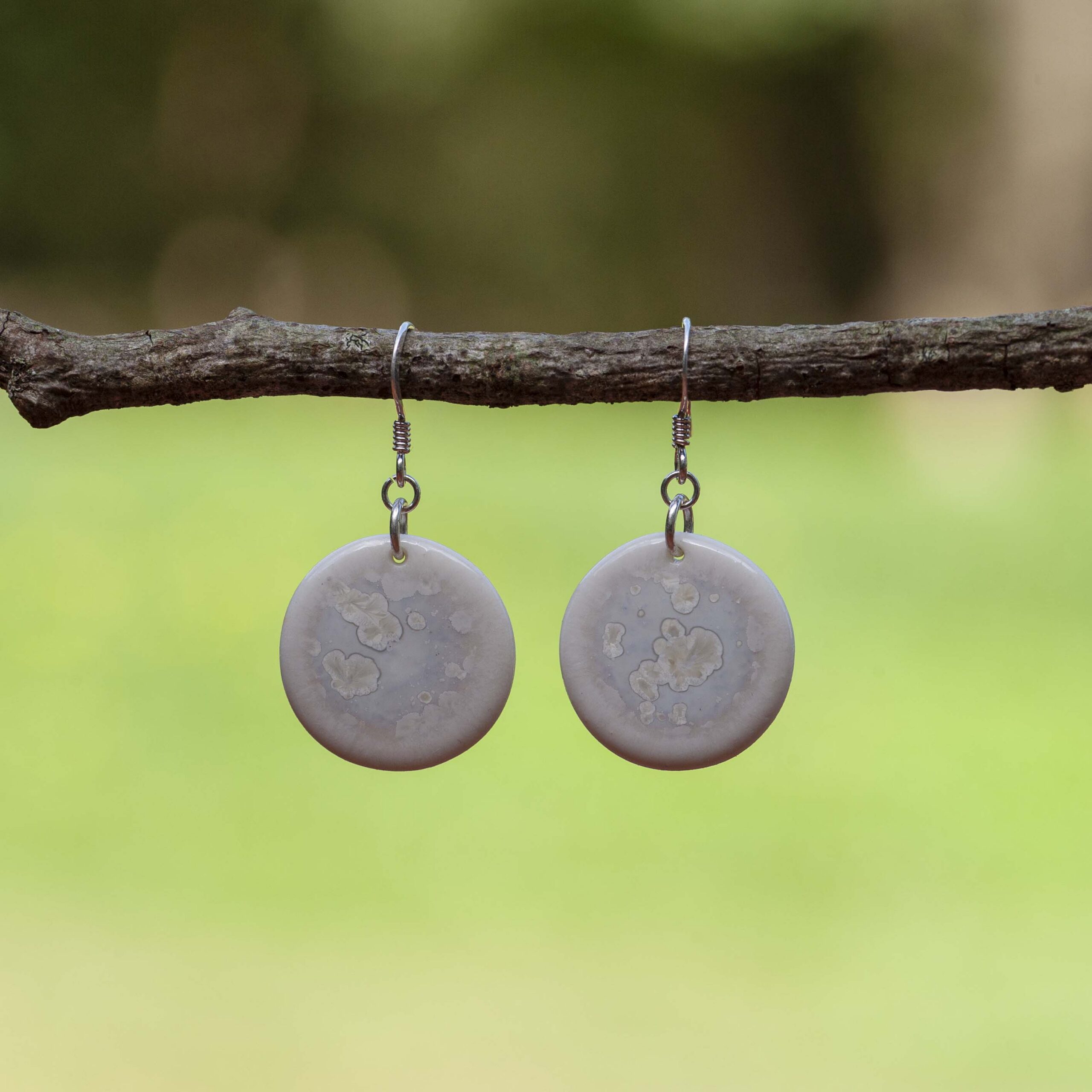 boucles d’oreilles en porcelaine artisanales