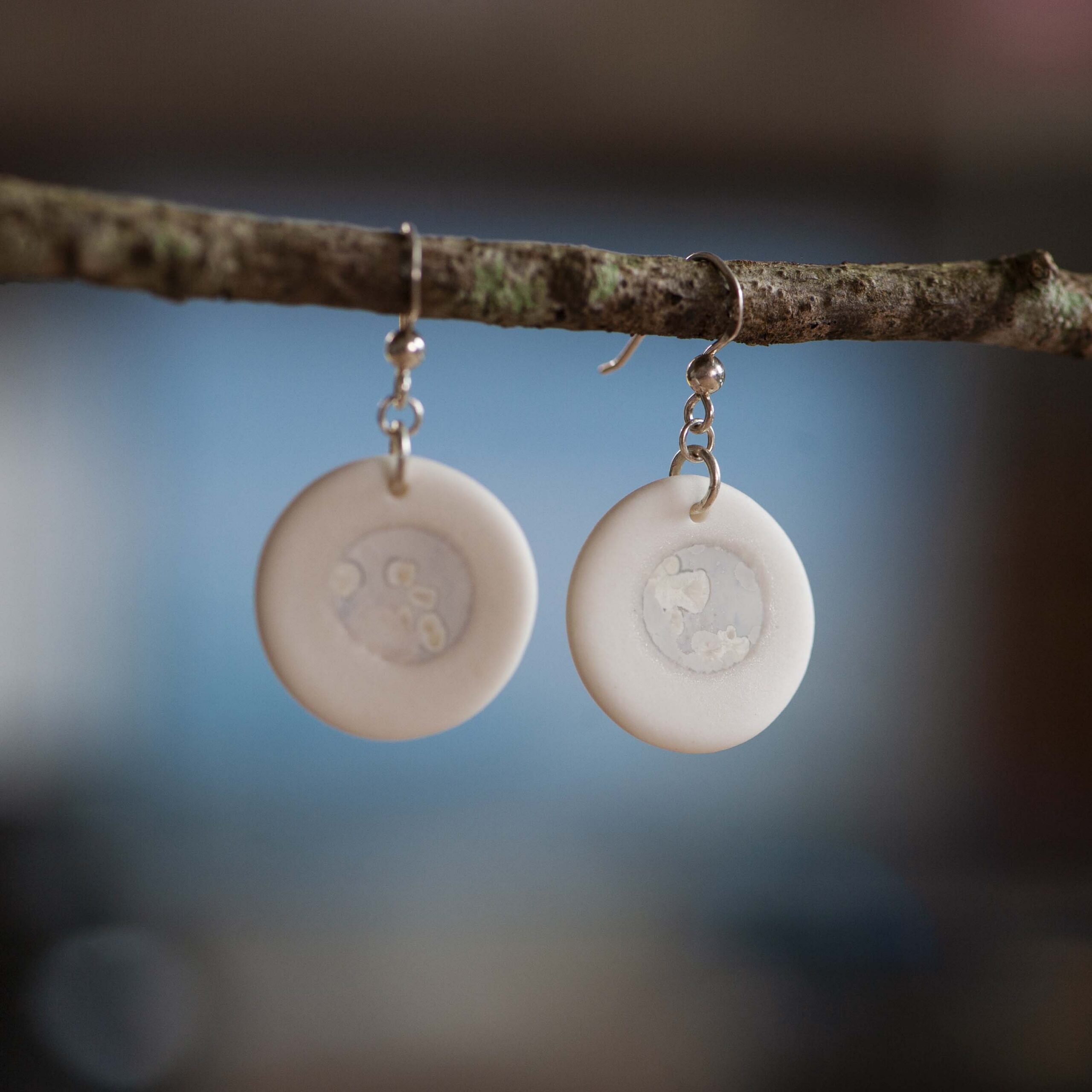 boucles d’oreilles en céramique artisanales
